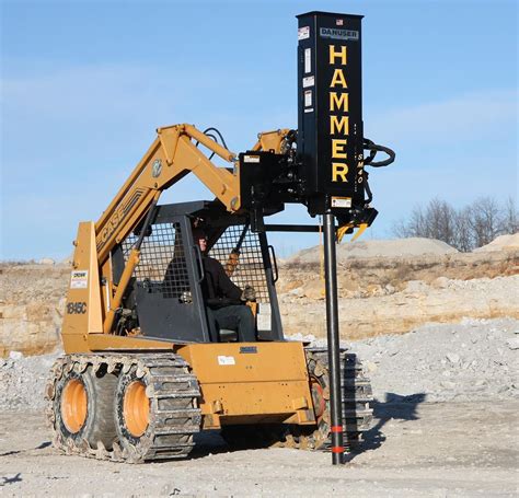 skid steer post pounder rental calgary|warren cat skid steer rental.